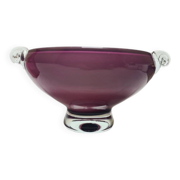 Glass basket from HSG Tarnowiec, Poland, 1970s