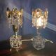 Pair of crystal lamps from the 80s