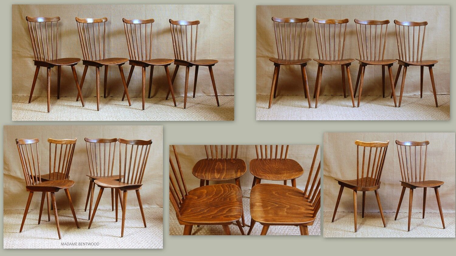 4 Baumann Menuet bistro chairs from the 60s and 70s
