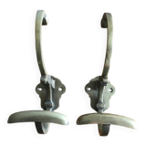 pair of bronze coat hooks