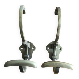 pair of bronze coat hooks