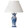 Table Lamp 'Chinoiserie' Blue and White from Delft, 1978, New Silk Shade