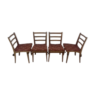Ensemble de quatre chaises de salle à manger par Jan Vaněk, 1955