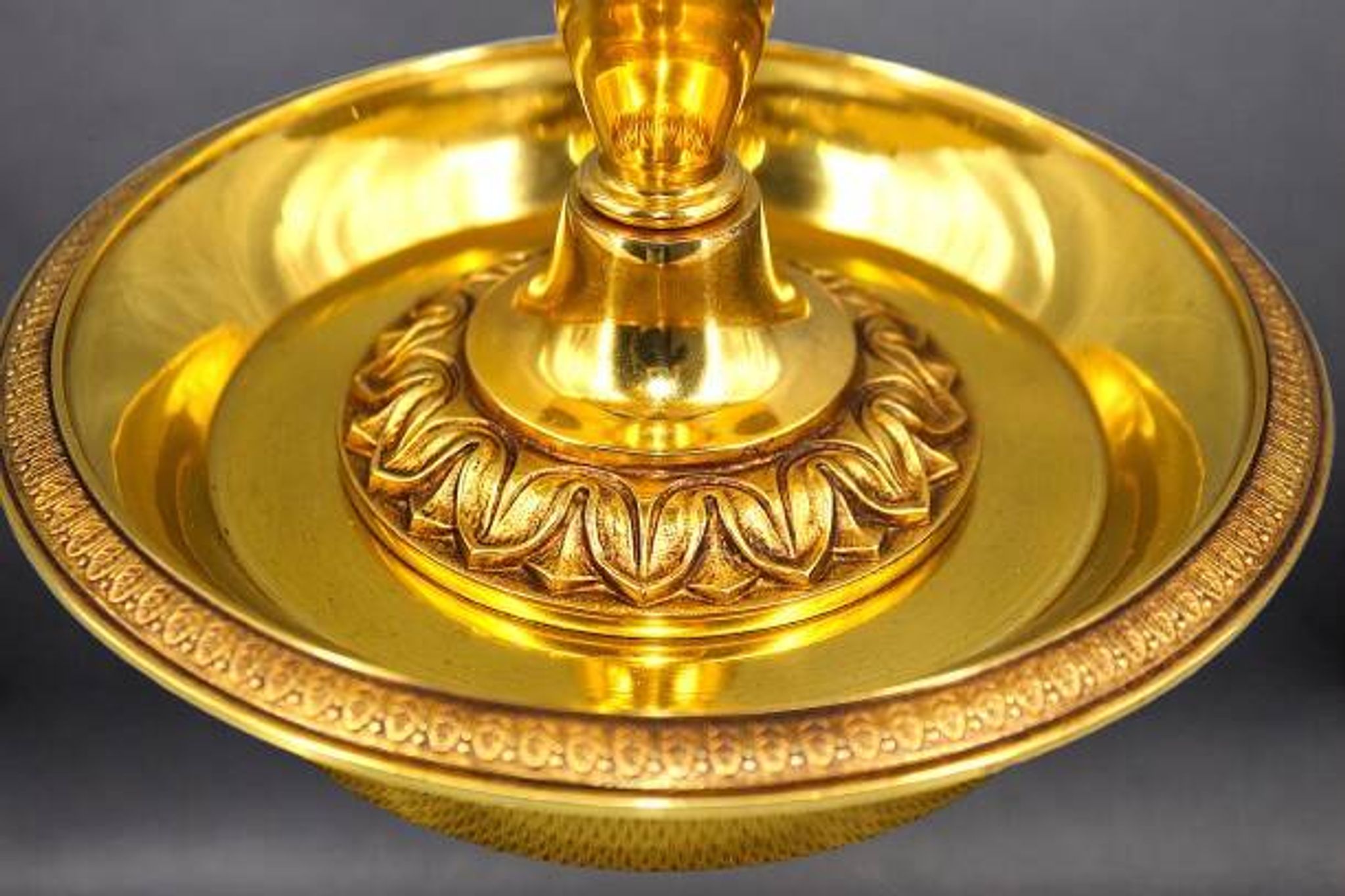 Lampe Bouillotte en Bronze Massif de Style Empire Cinq Lumières * Lucien Ga