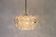 Golden brass and crystal glass chandelier by Kinkeldey, Germany, 1970s.
