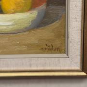 Oil on Panel “Still Life with Fruit” by Hilding Bernhard Högberg Vintage