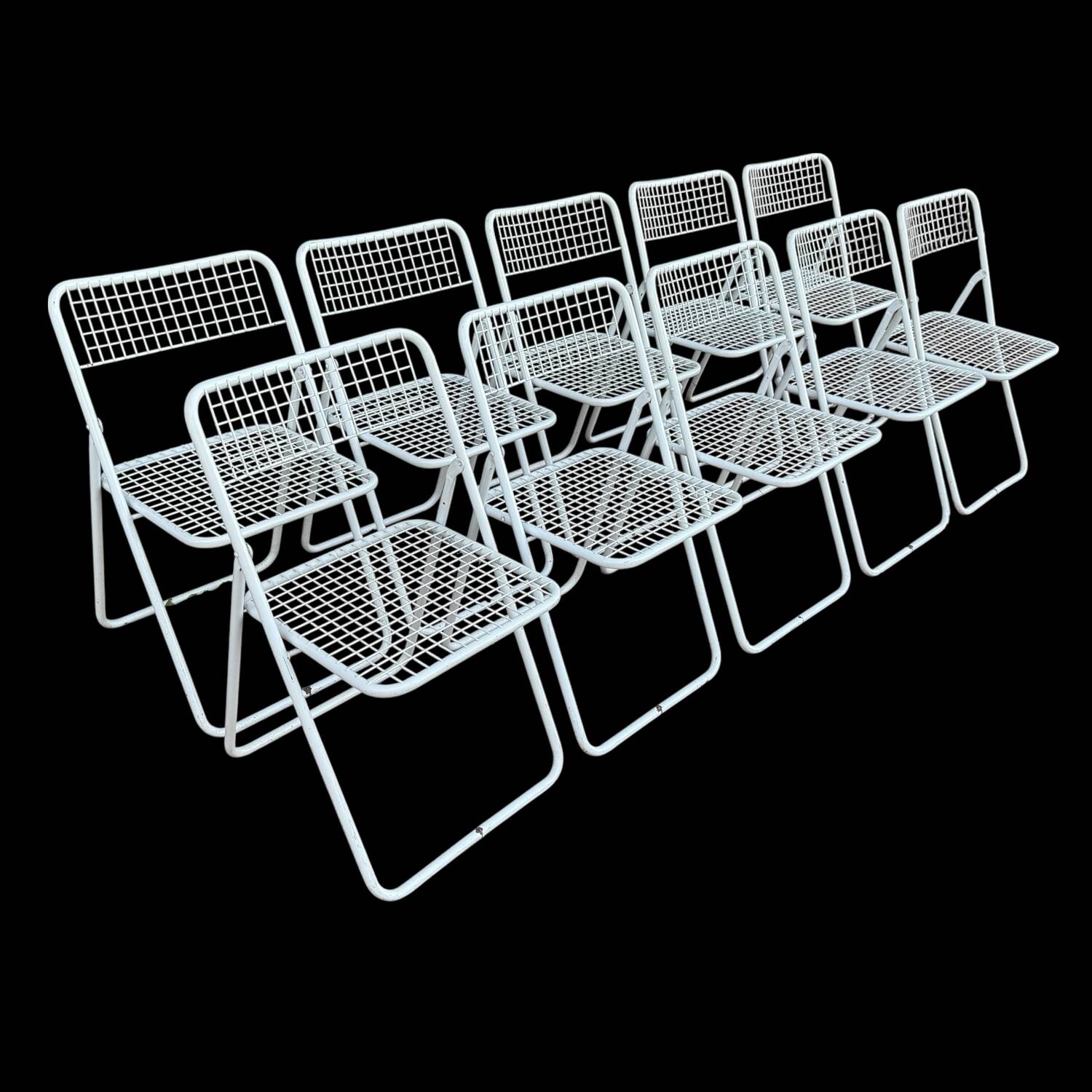 Ted Net Folding Chairs by Niels Gammelgaard for IKEA, 1970s, Set of