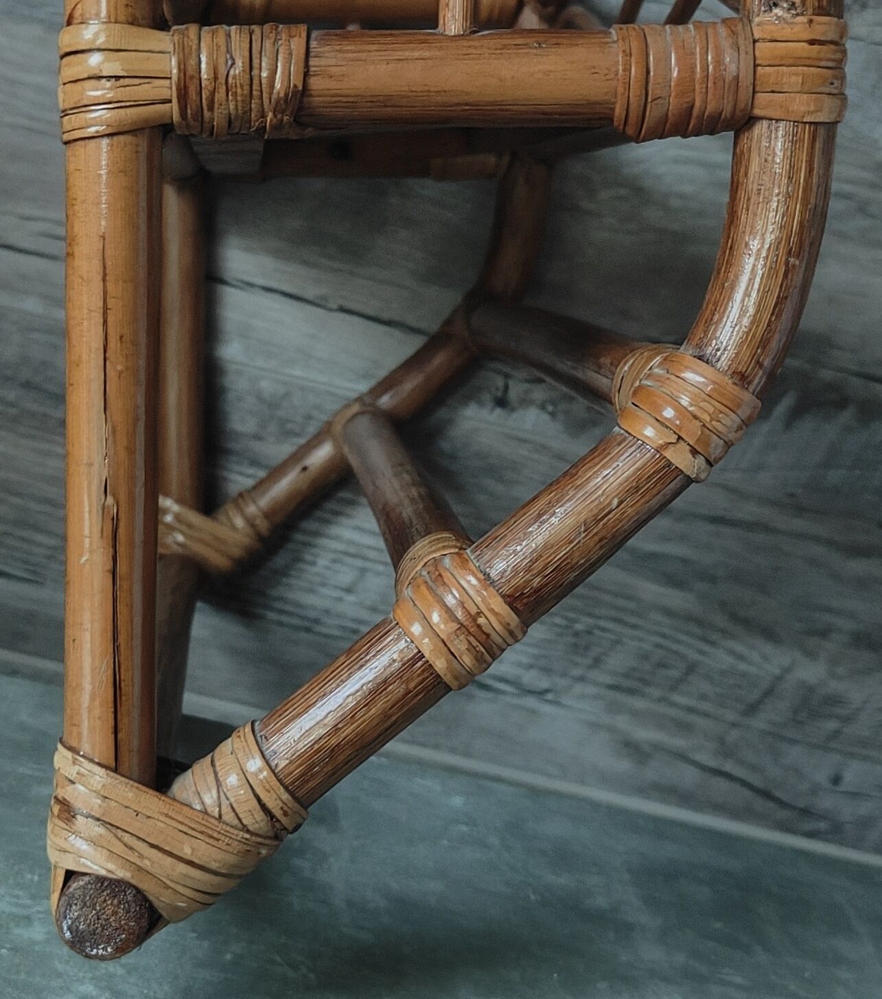 Vintage rattan shelf