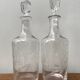 Paire de carafes gravées Napoleon III
