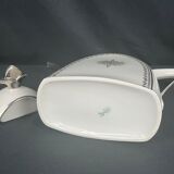 Art Deco coffee maker porcelain Limoges silver decoration around 1930