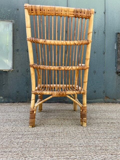 Vintage rattan armchair
