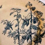 2 flat blue iron earth plates in Gien earthenware