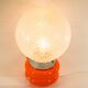 Lampe base en verre orange années 70