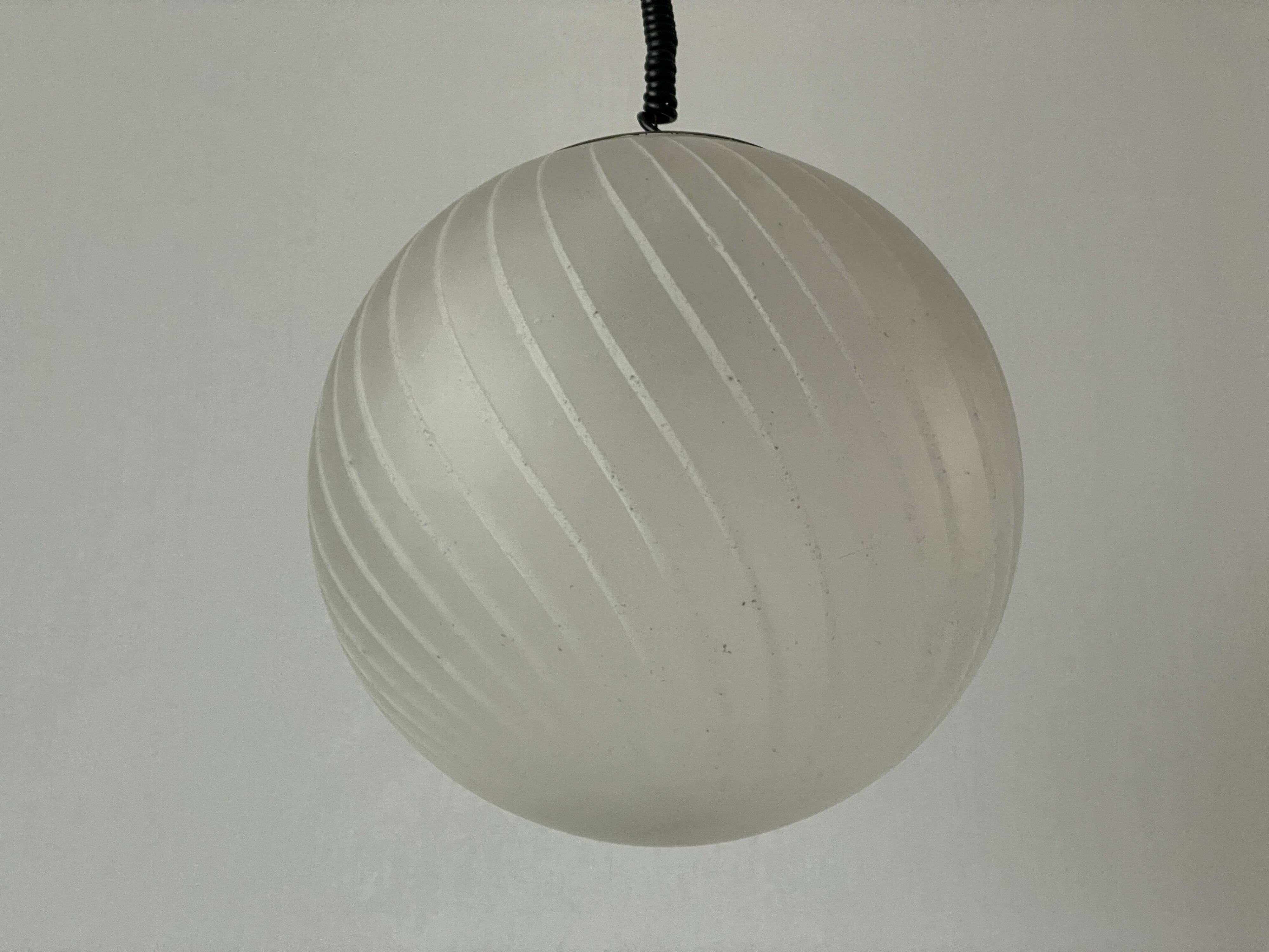 Italian suspended glass lamp Ball and Ball, 1960s, Italy