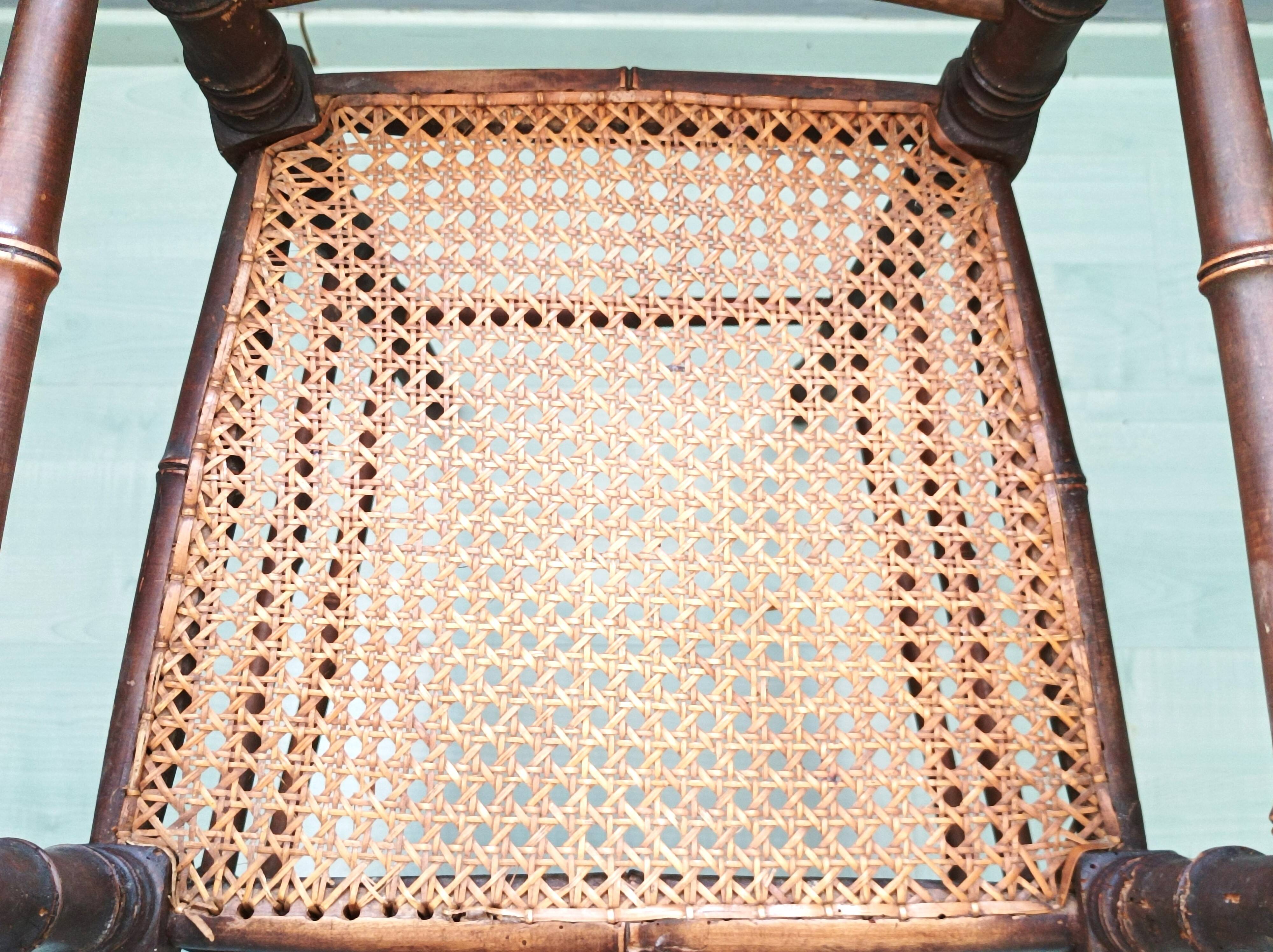 Art Deco caned children's high chair