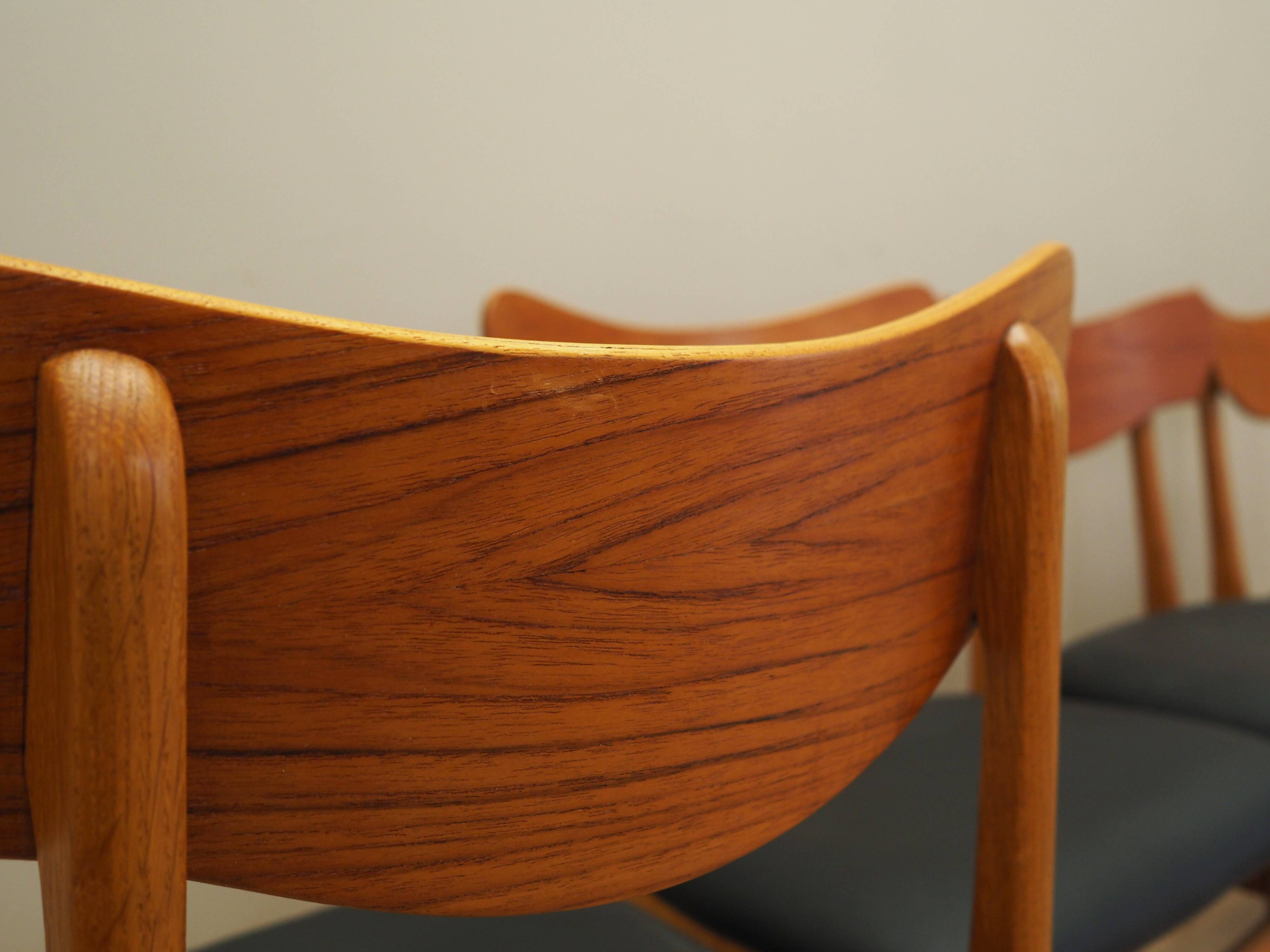 Set of four chairs, Danish design, 1970s, production: Denmark