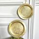 Assiettes orientales vintage en laiton