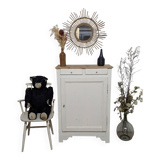 Old vintage Parisian pine patina buffet