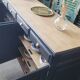 Large wooden and black sideboard