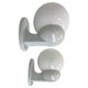 Pair of Bauhaus Wall Lamps in Porcelain and Glass - Design - 1930s