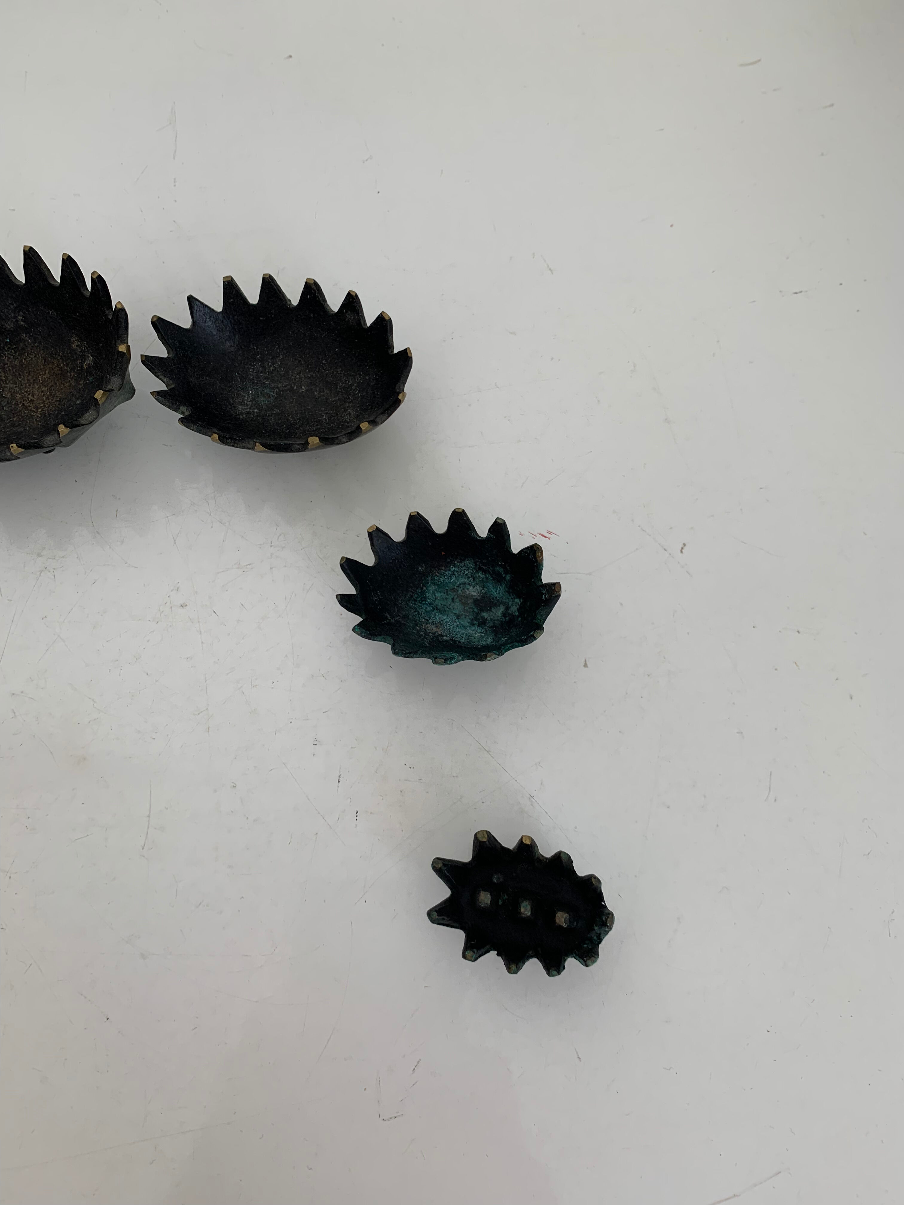 Vintage Ashtrays 1950 Hedgehogs by Walter Bosse for Hertha Baller