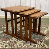 Set of 3 teak nesting tables from the 70s