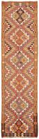 Turkish Handwoven Vintage Herki Kilim 106 cm x 358 cm