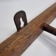 Wall coat rack in solid wood "half-moon" handmade, 75 cm