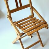 Tabouret enfant pliable en bois - Vintage des années 60