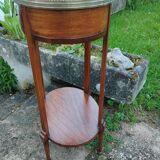 Old Louis XVI style bedside table marble top