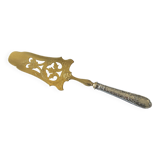 Openwork pie server in silver with Minerva hallmark and gilded metal