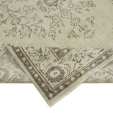 Hand-Knotted Distressed Turkish Beige Carpet 175 cm x 286 cm - 38932