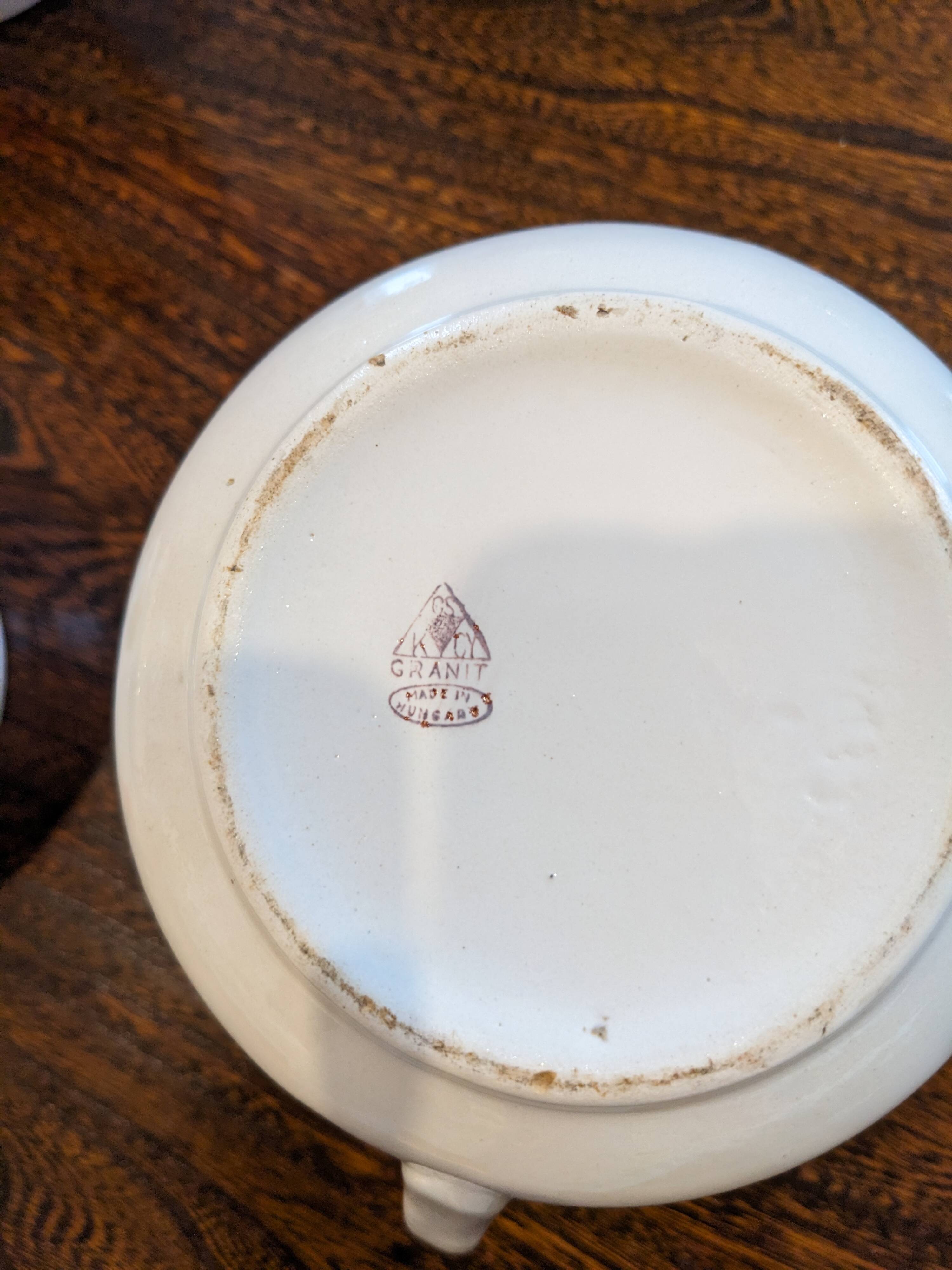 Granite mug, pitcher and sugar bowl set