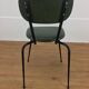 Set de 4 chaises années 50, métal et skaï vert