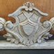 Fronton patina shabby chic gustavien XIX th 60 cm