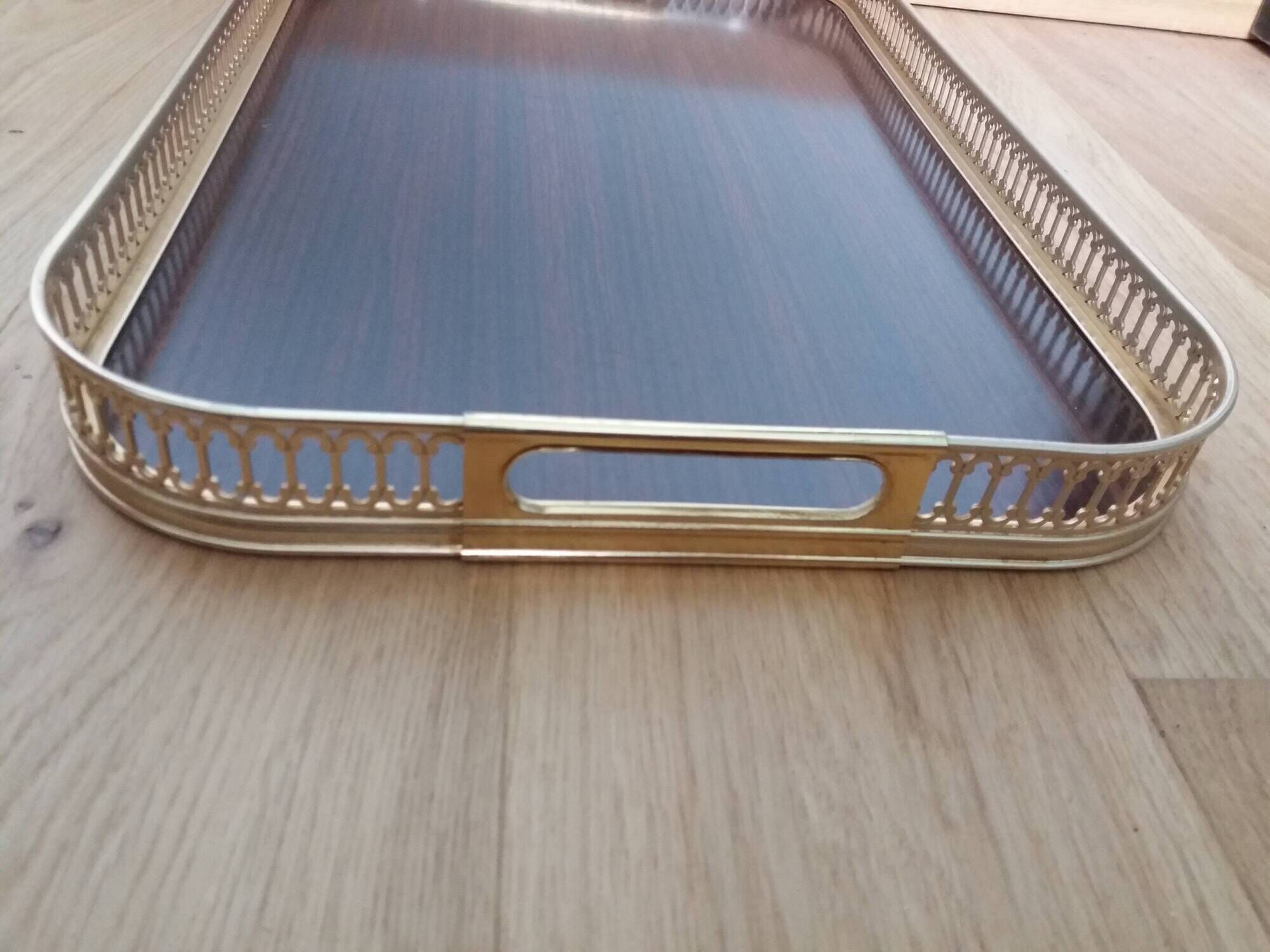 MB Italy openwork metal rim tray