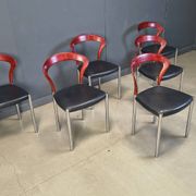Vintage Lotus chairs by Hartmut Lohmeyer for Kusch & Co., 1970s, set of 6