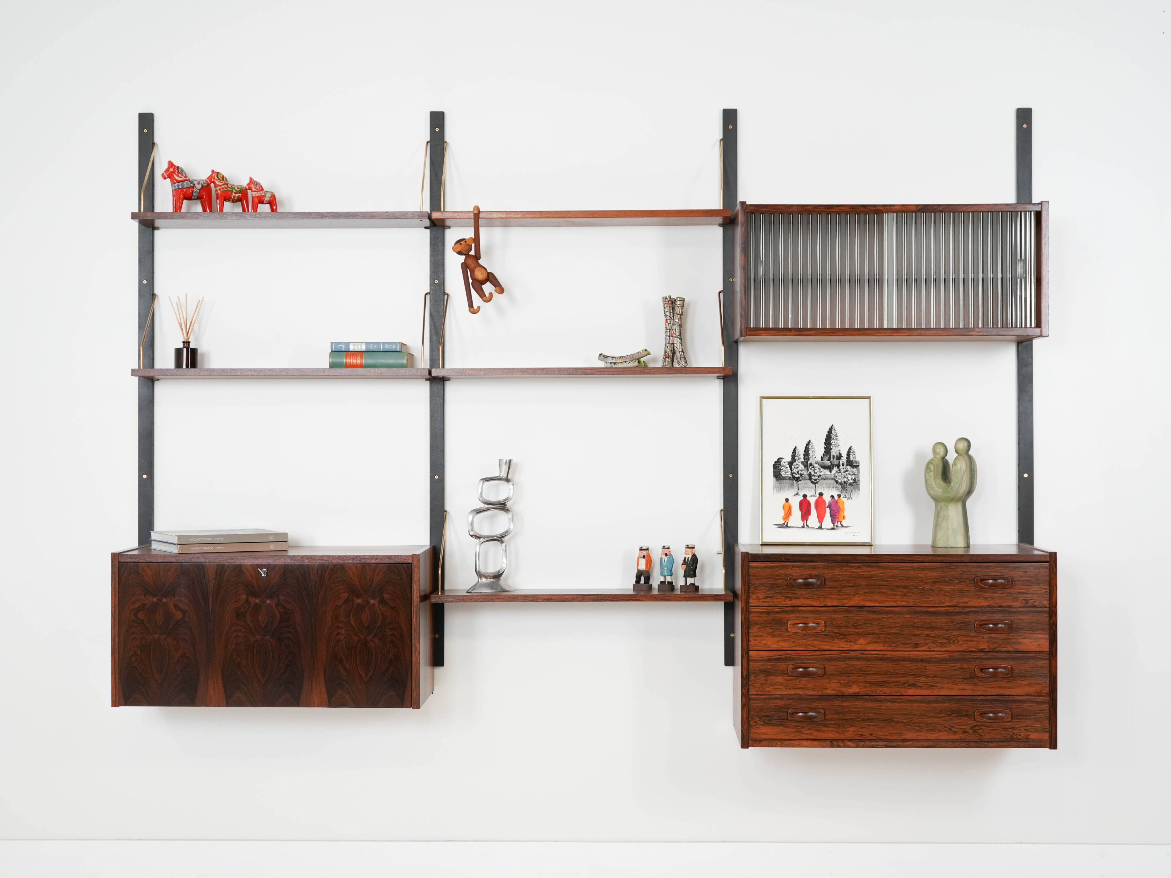 PS System rosewood bookcase, Danish design, 1960s, manufactured by Randers