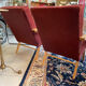 Burgundy Scandinavian armchairs