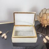 Marble and brass jewellery box
