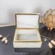 Marble and brass jewellery box