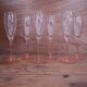 Champagne glasses Arcoroc Luminarc France pink stem