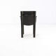 Carlo Bartoli black leather dining chair for Matteo Grassi set/4