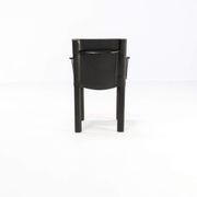 Carlo Bartoli black leather dining chair for Matteo Grassi set/4