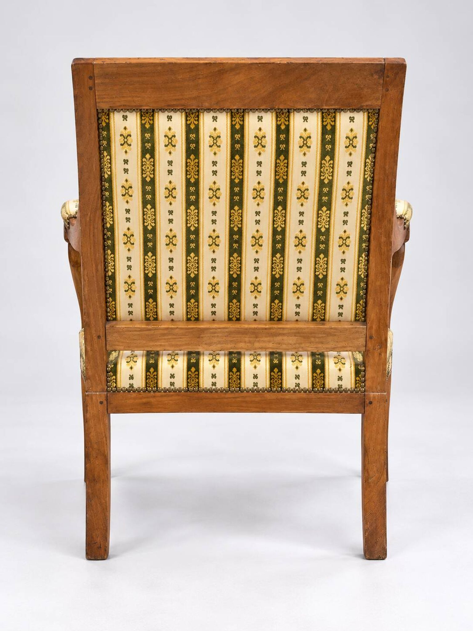 Fauteuil ancien à crosses en bois – Style Restauration