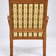 Fauteuil ancien à crosses en bois – Style Restauration