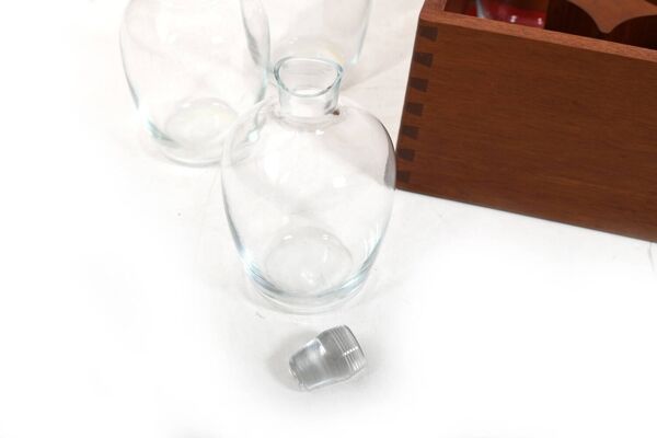 Boîte à liqueur de Søren Willadsen et Holmegaard, années 1960