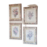 Set of 4 Italian floral frames