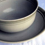 Old tableware service in beige earthenware longchamps