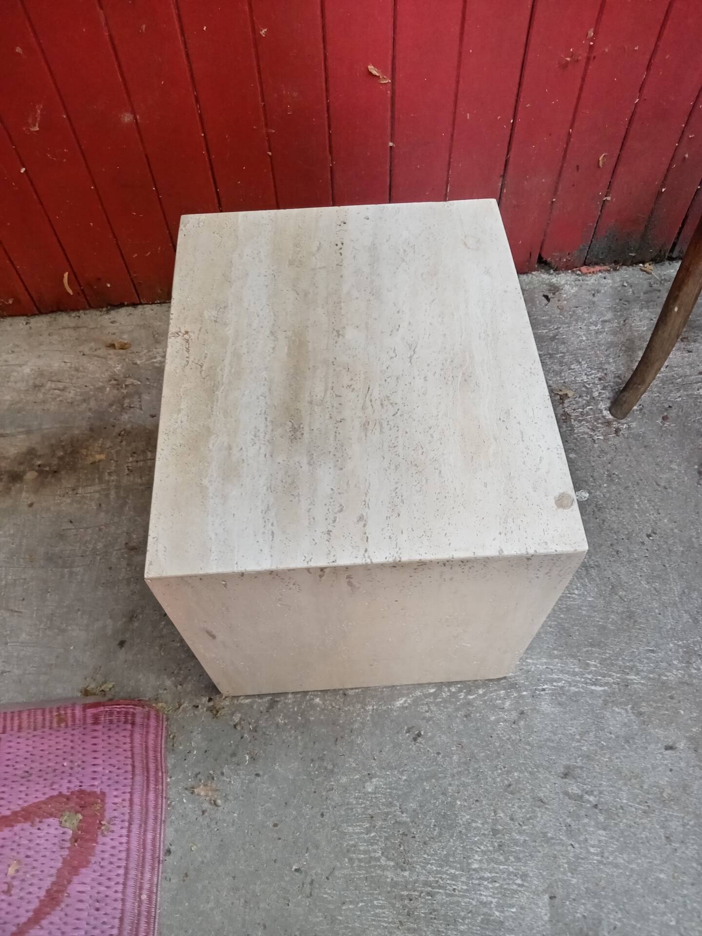 Travertine coffee table